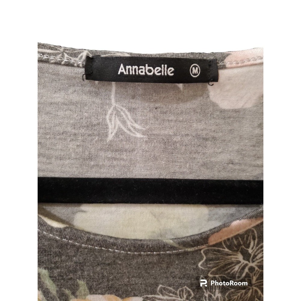 Annabelle Lightweight Gray Floral Knee Length Dress Size Medium - Picture 2 of 3